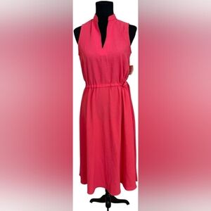 Anne Klein Coral Sleeveless V-Neck Maxi Dress